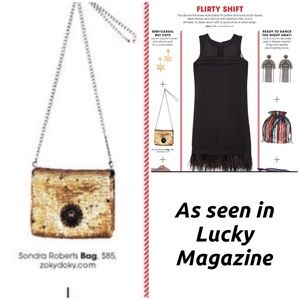 “Never too much sparkle” Sequin Black or Gold Crossbody-Boutique